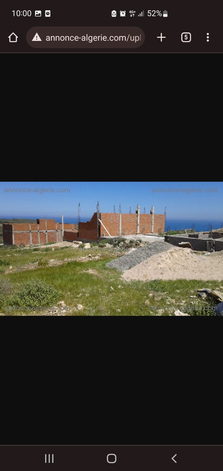 Tlemcen Marsa Ben Mhidi Vente Surfaces Des lot a construire pres de la plage